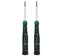 sourcing map Lot de 2 petits tournevis de précision PH00 de 13,7 cm de long - Tournevis cruciformes magnétiques en acier S2 avec poignée rembourrée pour lunettes, montre, ordinateur, ordinateur