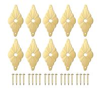 sourcing map Lot de 2 plaques arrière de bouton d'armoire, 5,9 cm en forme de diamant en laiton pour décoration de meubles classiques pour placard, tiroir, porte d'armoire, quincaillerie