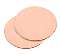 sourcing map Lot de 2 plaques rondes en cuivre pur de calibre 12 T2 pour travaux manuels, réparations électriques - 6,5 x 0,2 cm