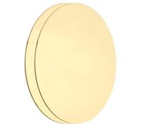 sourcing map Lot de 2 plaques rondes en laiton, 100 mm de diamètre, 1,5 mm d'épaisseur, plaques en cuivre H62 pour travaux manuels, bricolage, réparations électriques, utilisation industrielle