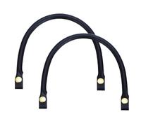 sourcing map Lot de 2 poignées de sac à main en cuir synthétique, 1,5 x 40,6 cm, sangles de rechange avec bouton pour la fabrication et la réparation de sacs fourre-tout, bleu marine/bronze