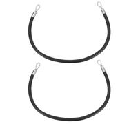 sourcing map Lot de 2 poignées de sac à main en cuir synthétique - Sangles de rechange pour sac à main et sac fourre-tout pour femme (noir, argenté)
