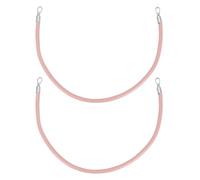 sourcing map Lot de 2 poignées de sac à main en cuir synthétique - Sangles de rechange pour sac à main et sac fourre-tout pour femme - 60 cm (rose, argenté)