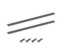 sourcing map Lot de 2 poignées de tiroir cachées modernes en alliage d'aluminium pour meubles de cuisine et de maison, 1000 mm, noir