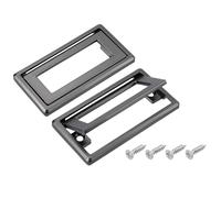 sourcing map Lot de 2 poignées de traction encastrées de 6,3 cm - Trou central caché - Poignées carrées à anneau de traction avec vis pour tiroirs, placard, 8,4 cm de long, gris