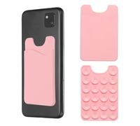 sourcing map Lot de 2 porte-cartes à ventouse en silicone pour téléphone portable, rose
