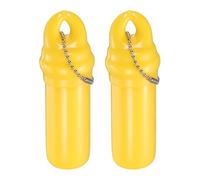 sourcing map Lot de 2 porte-clés flottants avec récipient étanche, porte-clés flottant pour bateau, pêche, sports nautiques, jaune