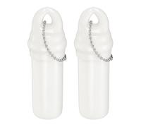 sourcing map Lot de 2 porte-clés flottants avec récipient étanche, porte-clés flottant pour bateau, pêche, sports nautiques, blanc
