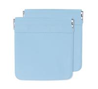 sourcing map Lot de 2 porte-monnaie en cuir pour femme, petite pochette de rangement, trousse de maquillage portable pour porte-monnaie, bleu clair (7,6 x 7,6 cm), bleu clair, Porte-monnaie pour femme