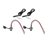 sourcing map Lot de 2 ports de charge pour scooter électrique à 3 broches, port de chargeur de scooter électrique avec câble de charge à fil nu, coque étanche pour batterie de scooter électrique, 16,3