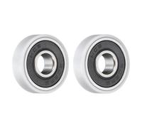 sourcing map Lot de 2 poulies de roulement à rouleau - 8 x 24 x 7 mm - Roulettes plates avec roulement 608RS pour accessoires de matériel de meubles (blanc)