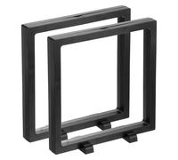 sourcing map Lot de 2 présentoirs flottants 3D - 18 x 18 x 2 cm - En polyéthylène transparent - Noir