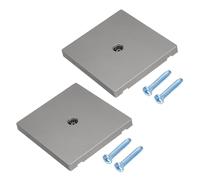 sourcing map Lot de 2 prises d'antenne TV, plaque de prise coaxiale TV/FM, plaque murale coaxiale à port unique avec vis M4 pour connexions radio à domicile, bureau, télévision, radio, 90 x 86 mm