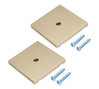 sourcing map Lot de 2 prises d'antenne TV, plaque de prise coaxiale TV/FM, plaque murale coaxiale à port unique avec vis M4 pour connexions radio à domicile, bureau, télévision, radio, 90 x 86 mm