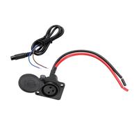 sourcing map Lot de 2 prises de port de charge XLR, câble de charge à 3 broches avec câble de charge nu étanche pour chariot SX500 500 MX500 MX500 MX650 Scooter électrique E-Scooter E-Bike Port, 17,8