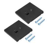 sourcing map Lot de 2 prises RJ45 CAT6 pour antenne TV avec vis M4 pour câble Ethernet domestique - 90 x 86 mm - Noir