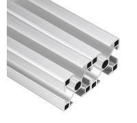 sourcing map Lot de 2 profilés d'extrusion en aluminium 3030 de 200 mm, norme européenne anodisée, pour imprimante 3D, machine CNC, guide de rail linéaire, argenté