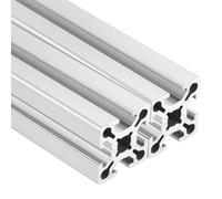 sourcing map Lot de 2 profilés d'extrusion en aluminium anodisé standard européen pour imprimante 3D, machine CNC, cadre de guidage linéaire (100 mm, argent)