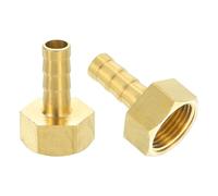 sourcing map Lot de 2 raccords cannelés en laiton de 5/16" x G 3/8 femelle en laiton avec ruban adhésif pour connecter des tuyaux, des appareils mécaniques et des équipements de plomberie
