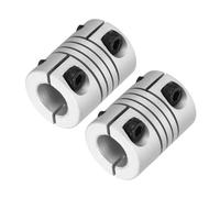 sourcing map Lot de 2 raccords d'arbre flexibles de 3 à 8 mm de long - 20 mm de long - 15 de diamètre - Coupleur d'arbre de serrage en alliage d'aluminium - Connecteur de moteur pas à pas pour