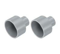 sourcing map Lot de 2 raccords réducteurs de tuyau en UPVC, 50 x 25 mm, connecteurs droits en PVC pour conduite d'eau domestique, égout, plomberie, gris