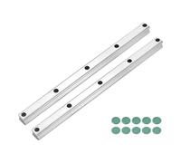 sourcing map Lot de 2 rails de guidage linéaire HGR15 de 250 mm, roulement en acier pour routeurs CNC, tours, fraises, équipements automatiques