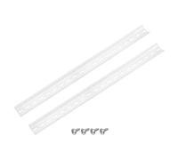 sourcing map Lot de 2 rails DIN 40,6 x 3,6 x 0,8 cm - Guide de montage en aluminium avec vis à six pans creux en acier inoxydable pour installation d'équipement