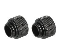 sourcing map Lot de 2 rallonges mâles vers femelles Noir G1/4 x 10 mm pour système de refroidissement à eau