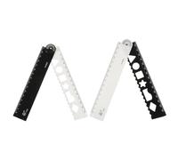 sourcing map Lot de 2 règles pliantes de 30 cm en polystyrène - Rapporteur d'angle pliable - Outils de mesure - Règle droite pour artistes et designers - Noir et blanc