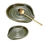 sourcing map Lot de 2 repose-cuillères en céramique de 13 cm, résistants à la chaleur, accessoires de table pour cuisinière, spatule, louche, passe au lave-vaisselle, décoration d'intérieur, café, bar