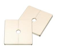 sourcing map Lot de 2 rosaces carrées en plastique ABS, bride fendue, 12 mm de diamètre, couvercle décoratif pour bouche de tuyau, doré