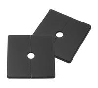 sourcing map Lot de 2 rosaces carrées en plastique ABS, bride fendue, 12 mm de diamètre, couvercle décoratif pour tuyau mural, noir