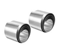 sourcing map Lot de 2 rouleaux de feuille en acier inoxydable 304, 0,3 mm x 50 mm x 1 m, finition polie pour travaux manuels, équipements électroniques, argenté