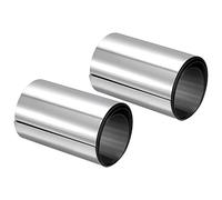 sourcing map Lot de 2 rouleaux de feuille fine en acier inoxydable 304 pour travaux manuels, équipements électroniques, 0,1 x 1000 mm