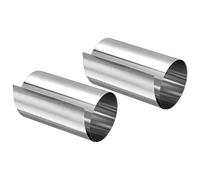 sourcing map Lot de 2 rouleaux de feuille fine en acier inoxydable 304 pour travaux manuels, équipements électroniques, 0,05 x 1000 x 1000 mm