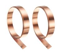 sourcing map Lot de 2 rouleaux de feuilles de cuivre de 0,2 mm d'épaisseur, clignotantes à 99,95 % de cuivre pur, étanche, pour appareils électroniques de construction, bricolage (1 cm de large x 1 m)