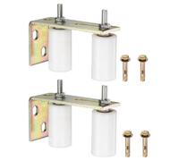 sourcing map Lot de 2 rouleaux de guidage pour portail coulissant, support de poteau arrière en L de 70 mm, rouleaux en nylon, kit de matériel coulissant réglable pour grilles coulissantes, porte