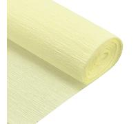 sourcing map Lot de 2 rouleaux de papier crépon de 2,3 m de long et 50,8 cm de large pour diverses grandes toiles de fond de fête à suspendre, fournitures de bricolage, jaune pâle