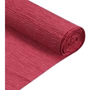 sourcing map Lot de 2 rouleaux de papier crépon de 2,4 m de long et 50,8 cm de large pour diverses grandes toiles de fond de fête à suspendre, fournitures de bricolage, rouge foncé