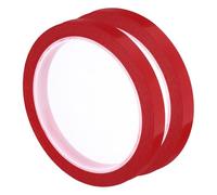 sourcing map Lot de 2 rouleaux de ruban adhésif rouge à rayures fines pour tableau blanc résistant à la chaleur pour fil de moteur transformateur 5S 10 mm x 50 m