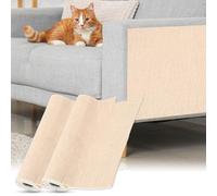 sourcing map Lot de 2 rouleaux de tapis griffoir auto-adhésif pour chat, protection de canapé contre les griffes de chat pour canapé, mur, porte, anti-coupe, tapis anti-rayures pour chat, kaki