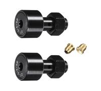 sourcing map Lot de 2 roulements à billes CF-3/4-SB CR12 en acier chromé, diamètre de rouleau de 1,9 cm, type de goujon UNF 3/8-24, pour guide de machine-outil