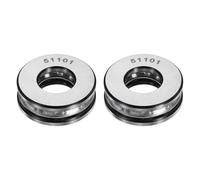 sourcing map Lot de 2 roulements à billes de poussée, alésage 12 mm, diamètre extérieur 26 mm, épaisseur 9 mm 51101, roulement à billes axial en acier chromé, ABEC5