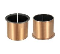 sourcing map Lot de 2 roulements à manchon à bride, alésage 60 mm x 65 mm de diamètre x 60 mm de longueur, 75 x 2,5 mm de diamètre de bride x T bagues en bronze fritté auto-lubrifiantes pour