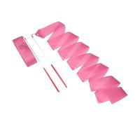 sourcing map Lot de 2 rubans de danse rythmique de 200 cm pour entraînement de danse artistique et gymnastique, rose foncé