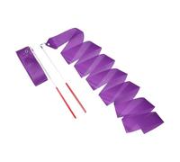 sourcing map Lot de 2 rubans de danse rythmique de 200 cm pour entraînement de gymnastique et danse artistique Violet foncé