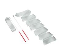sourcing map Lot de 2 rubans de danse rythmique de 200 cm pour entraînement de gymnastique et danse artistique Argenté