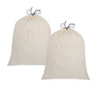 sourcing map Lot de 2 sacs à poussière pour sacs à main, 49 x 60,2 cm, en coton avec cordon de serrage, sacs de rangement pour sacs à main, chaussures, bottes, rangement quotidien de voyage, beige