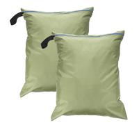 sourcing map Lot de 2 sacs de voyage imperméables pour vêtements humides/secs avec deux poches à fermeture éclair, 50,8 x 61 cm, beige