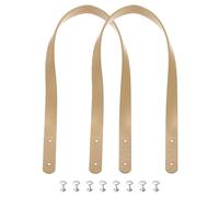 sourcing map Lot de 2 sangles de sac à main en cuir pour la fabrication de sacs à main, portefeuille, fourre-tout, beige 60 cm